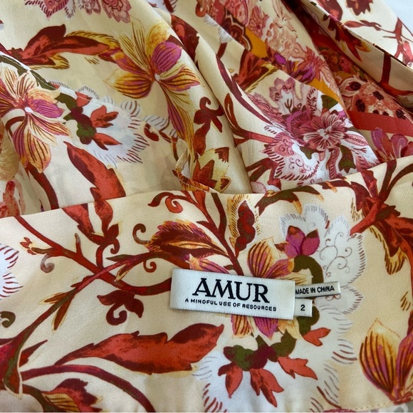 AMUR Nova Skirt Paisley Printed Maxi Skirt Handkerchief Size 2 Retails $498 - Picture 7 of 7